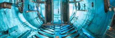 Inside a rocket ship