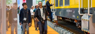 Rail track exhibit at EXPO Ferroviaria